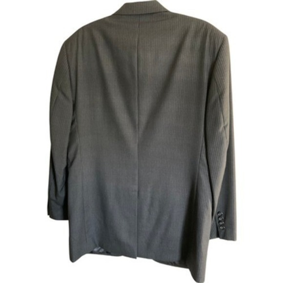 JoS A BANK Mens Charcoal Pinstripe Blazer Suit Jacket 2 Button Classic Fit - Picture 2 of 12
